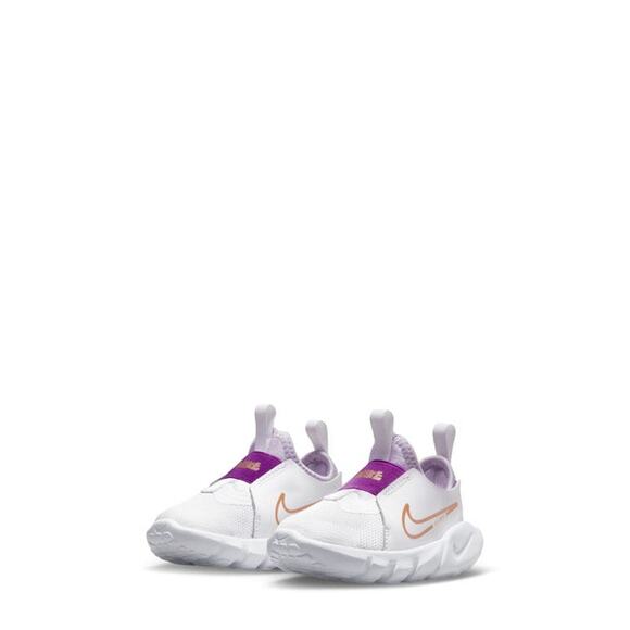 USED Nike Unisex Flex Runner 2Running Shoes,White/Metallic Copper,2.5 Little Kid - Picture 1 of 3